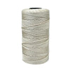 A spool of soft, light beige ice cotton silk thread for knitting and crochet.