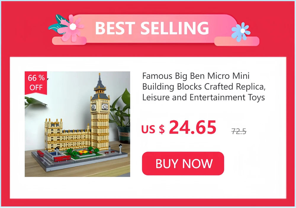 A box of Sakura Treehouse Micro Building Blocks with LED Glow displayed on a red background.