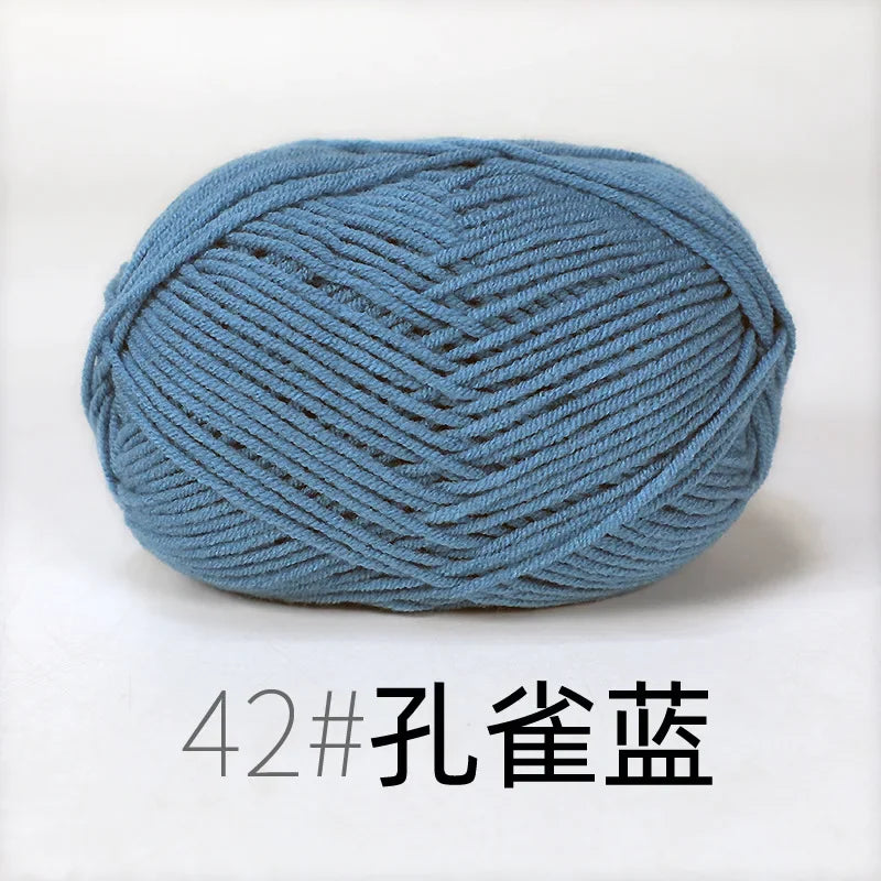 4-Ply Soft Cotton Blend Yarn for Knitting and Crochet