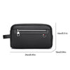 Men's Soft Leather Business Clutch Bag – Minimalist Travel Handbag with Zipper Closure