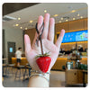 3D Strawberry Bag Charm Keychain