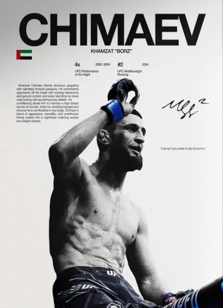 UFC Fighter Canvas Wall Art - MMA Boxing Poster for Gym & Man Cave Decor