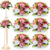 Set of 6 Silk Rose Flower Balls for Wedding & Event Decor