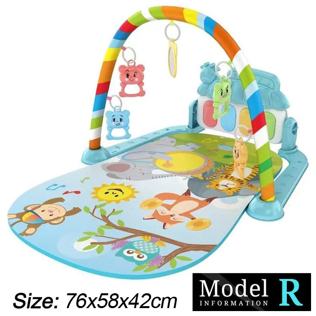 Baby Kick and Play Piano Tummy Time Mat with Detachable Toys