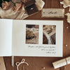 Libro de invitados de lino personalizado para bodas