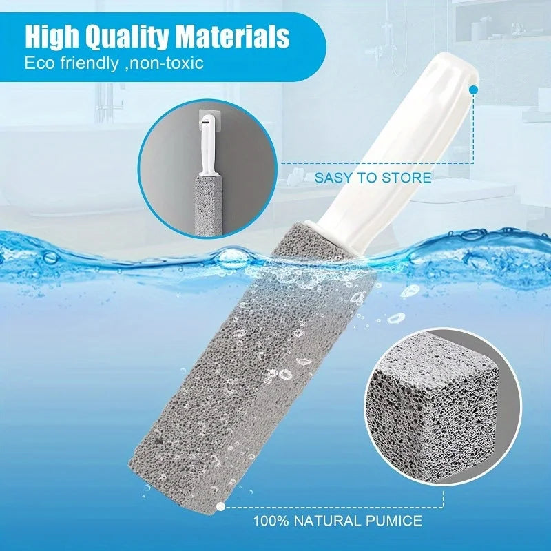 Pumice Stone with Handle for Toilet, Tile and Stain Removal