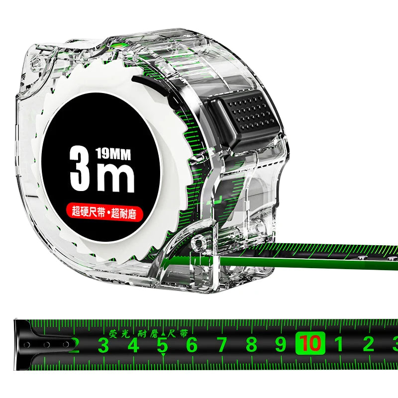 5m Fluorescent Steel Tape Measure with Self-Locking Mechanism