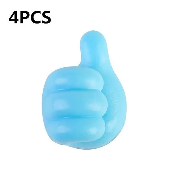 Silicone Thumb Wall Hooks for Cable Management and Organizing