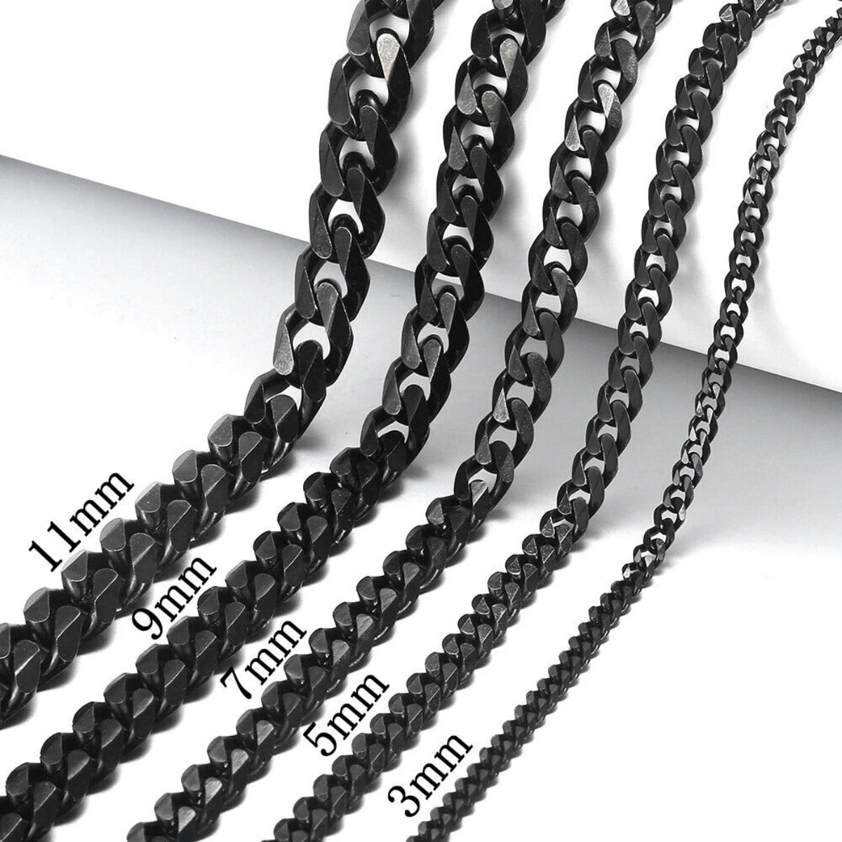 Stainless Steel Cuban Link Necklace for Men and Women