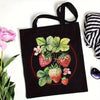 Bolso de Lona con Estampado de Fresa