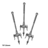 A set of 16 gun-shaped charms for DIY jewelry making in silver metal.