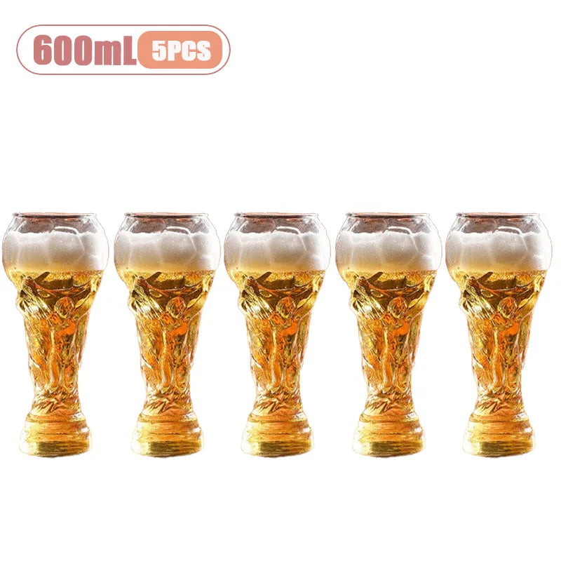 Jarra de Cerveza de Vidrio con Forma de Fútbol