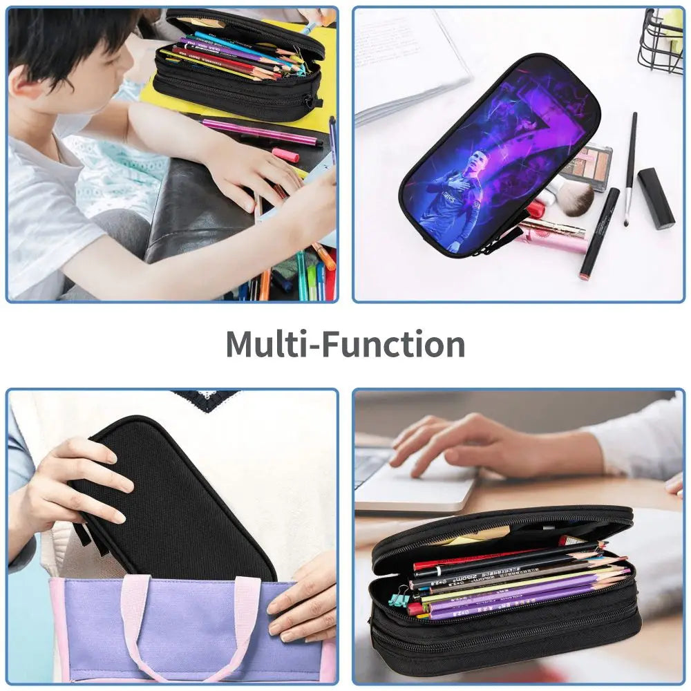 Soccer Star Pen Case – Large-Capacity Pencil Pouch