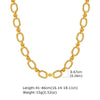 Chunky Gold Plated Stainless Steel Link Necklace