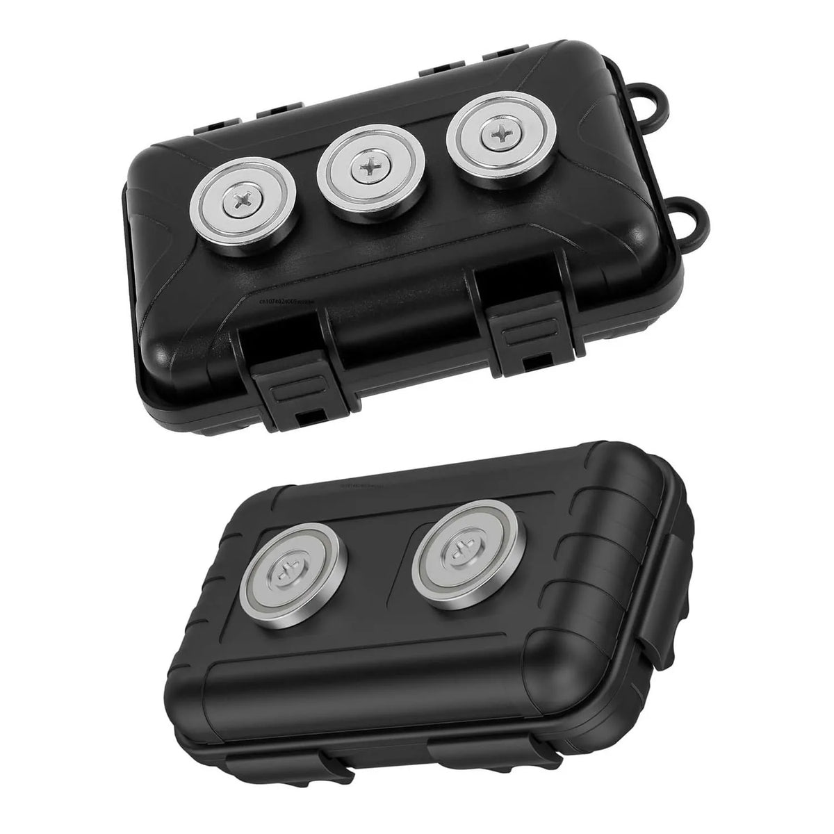 Black magnetic key hider box designed for under-car storage.