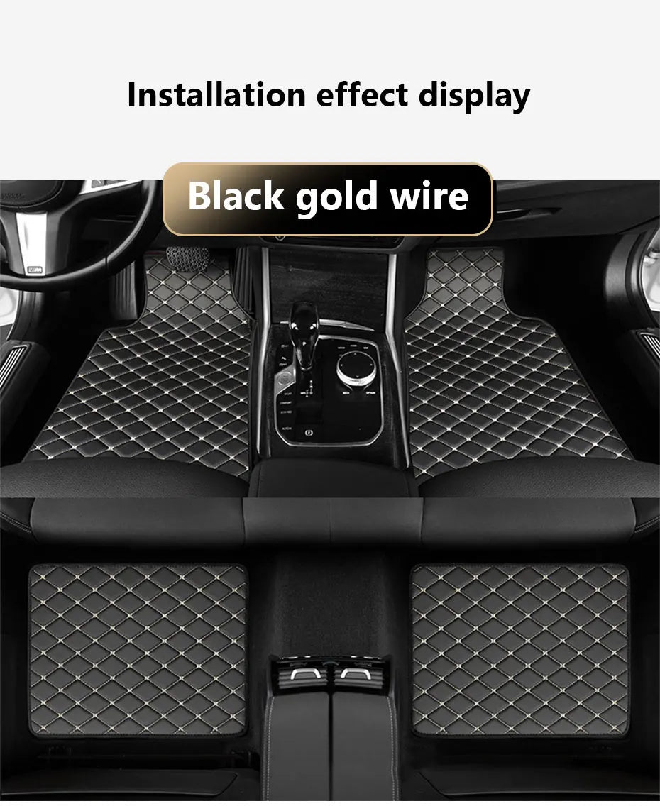 Universal All-Weather 4-Piece PU Leather Car Floor Mats