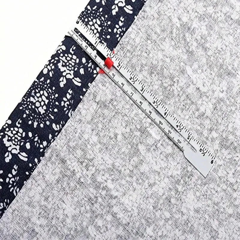 Adjustable Metal Sewing Gauge with Sliding Marker