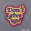 Encouraging Embroidery Iron-On Patches for Clothing and Accessories