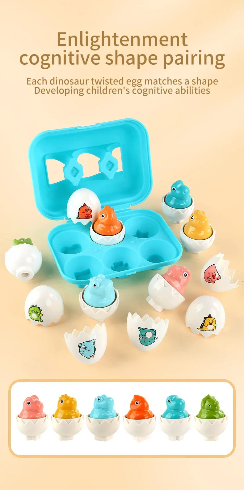 Montessori Shape-Matching Egg Puzzle Set for Toddlers