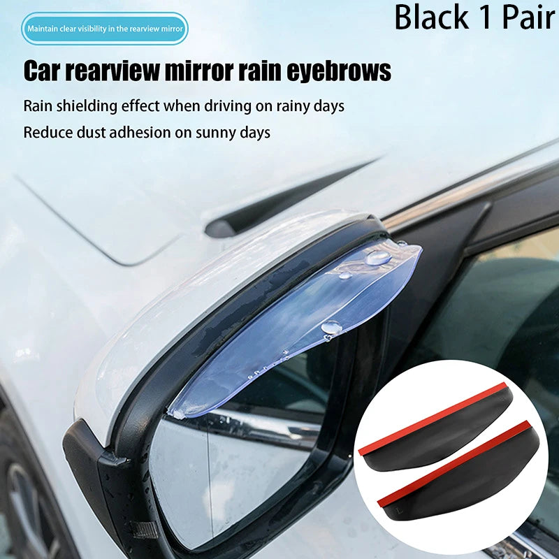 Carbon Fiber Style Car Mirror Rain Guards (Pair)