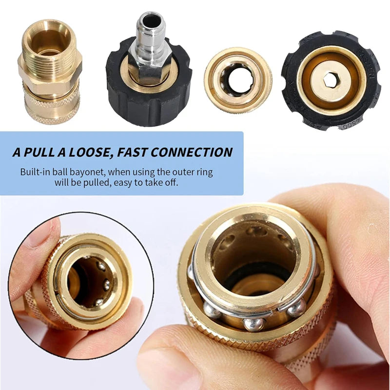 Brass Pressure Washer Quick Connect Adapter