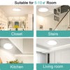 Motion-Sensor LED Ceiling Light with Remote Control