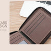 Men's Vintage PU Leather Wallet with Woven Tape Accent