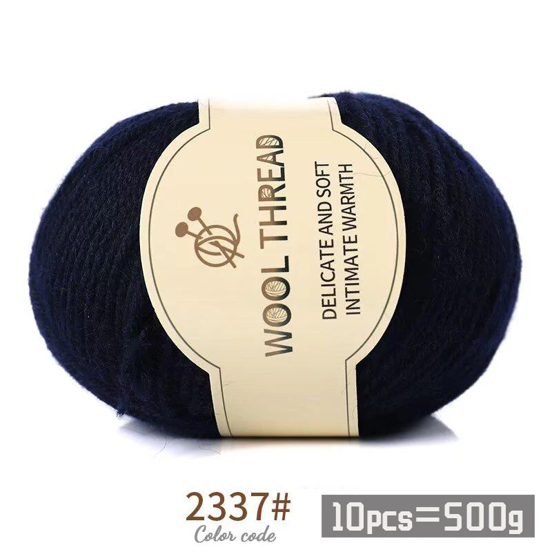 Combed Alpaca Blend Yarn for Hand Knitting – 10-Pack Wool Balls