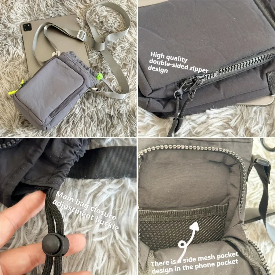 Portable Water Bottle Carrier Bag with Phone Pocket