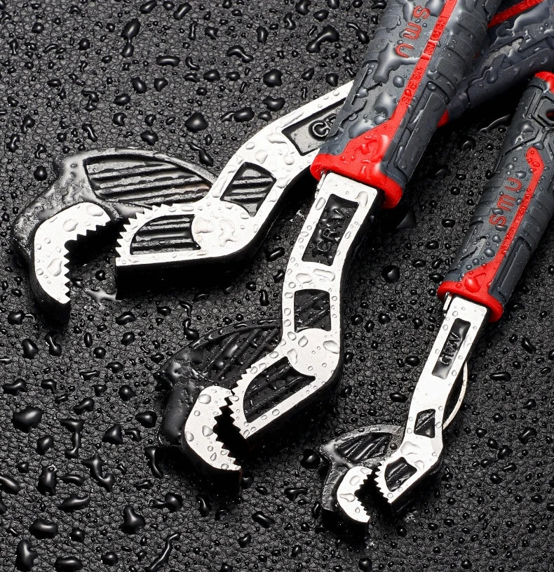 Self-Locking Adjustable Wrench with Quick-Release Mechanism