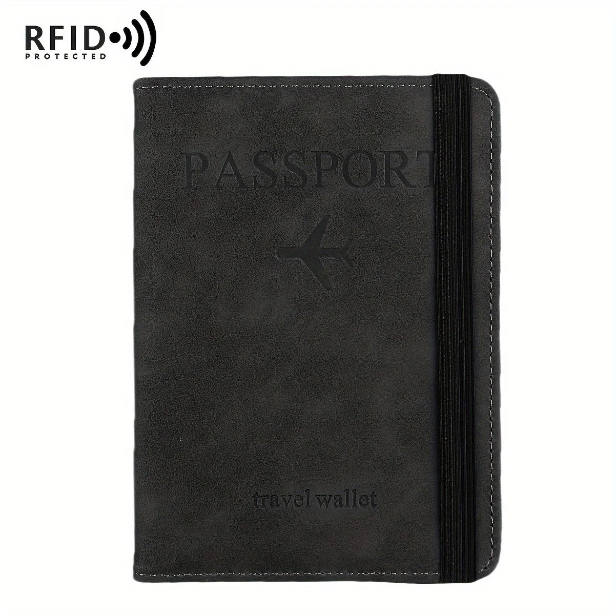 Vintage PU Travel Passport Holder with RFID Protection