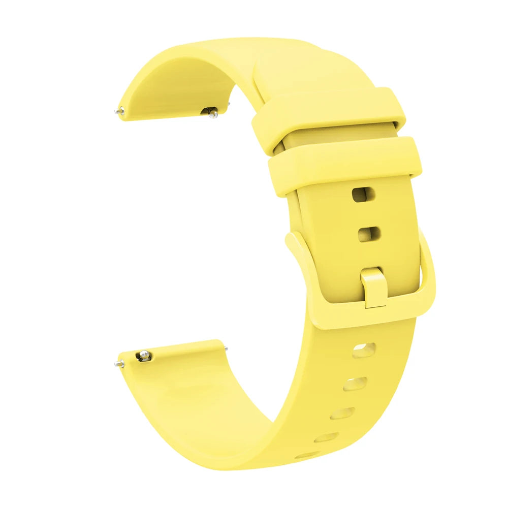 Yellow silicone watch band and protective case for a Redmi Watch Active 5 or Watch 5 Lite