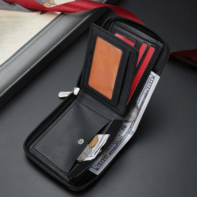 Vintage Eagle-Embossed PU Leather Short Wallet