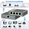 Gigabit Ethernet Splitter 1 to 4 Port Network Switch Hub