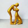 Resin Kissing Puppy Figurine – Warm Pet Lover Decor