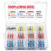 A storage case containing 300 pieces of solder seal wire connectors in yellow, blue, red, and white colors.
