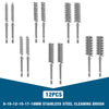 Kit de brosses métalliques en acier inoxydable de précision
