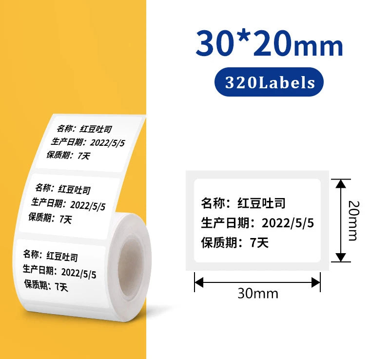 Self-Adhesive Thermal Label Rolls for Mini Printers