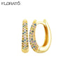 Minimalist CZ Huggie Hoop Earrings