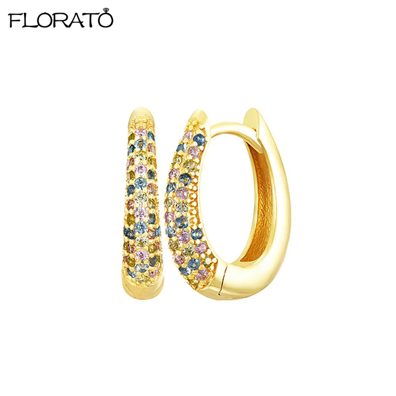 Minimalist CZ Huggie Hoop Earrings