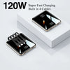 Banco de energía ultra delgado de 20.000 mAh con cables integrados