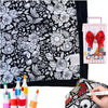 Reusable Fleece Coloring Blanket with 24 Washable Markers