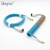 Handcrafted Coiled USB-A to Type-C Cable for Mechanical Keyboards