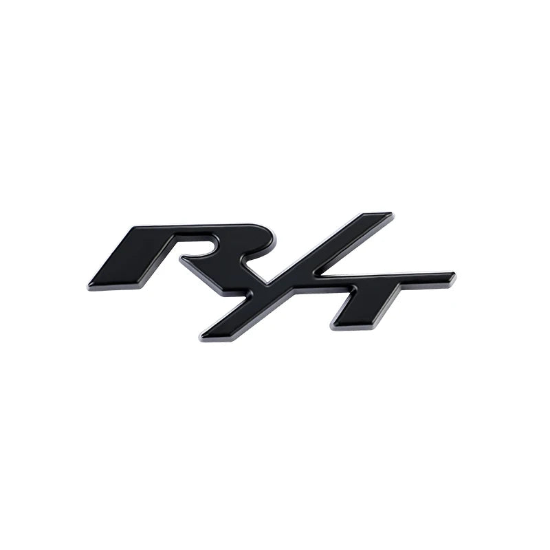 Black metal grille emblem featuring the stylized 'R/T' logo.