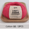 100% Organic Cotton Yarn for Knitting and Crocheting (2-Pack)