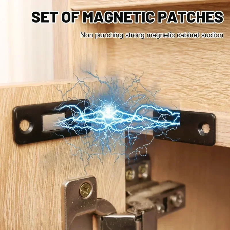 Invisible Magnetic Cabinet Door Catch with Adhesive Mounting