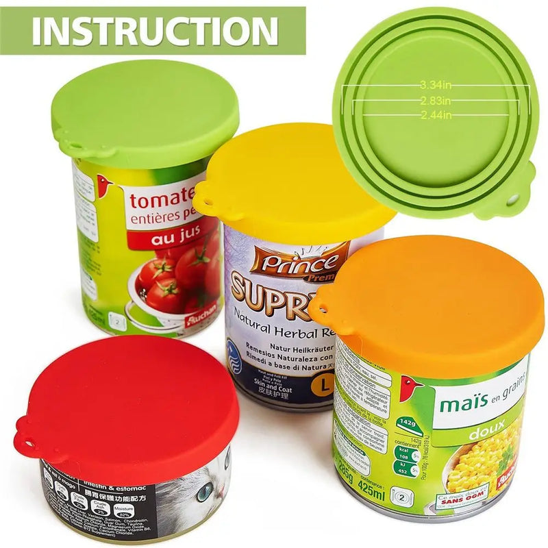 Reusable Silicone Can Lids - Set of 3
