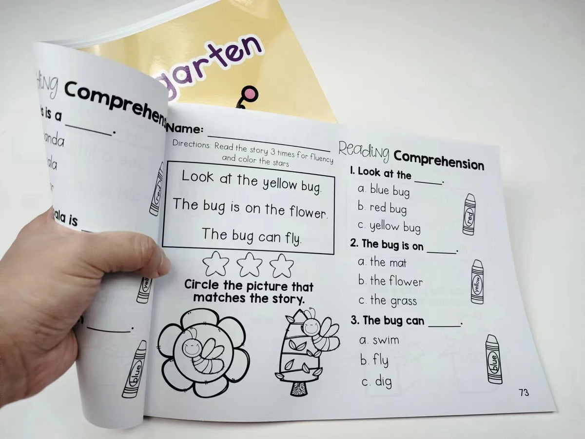 English Reading Comprehension Workbook for Kids Ages 5-8