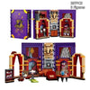 A set of 297 fantasy theme building blocks featuring magical book and castle structures in purple, red, and gold.