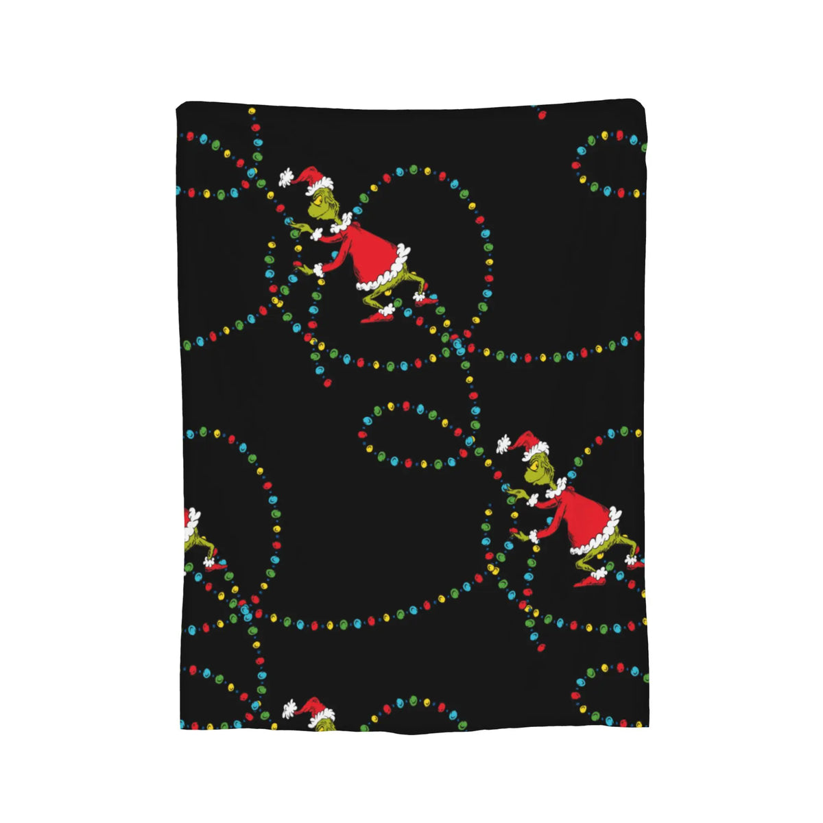 Grinch-Themed Coral Fleece Throw Blanket